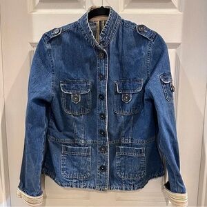 Women's Dark Blue Denim Utility Jacket